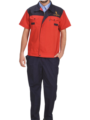 Summer Workwear Red-Black Clothes For Men